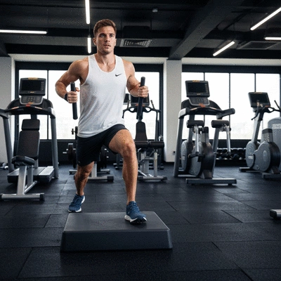 Athlete performing endurance training, showing energy and focus, clean image, no text