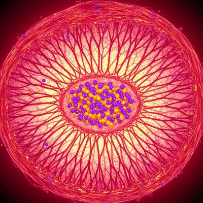 Microscopic view of healthy mitochondria with NAD+ molecules, bright and energetic, no text, no words, no typography, clean image